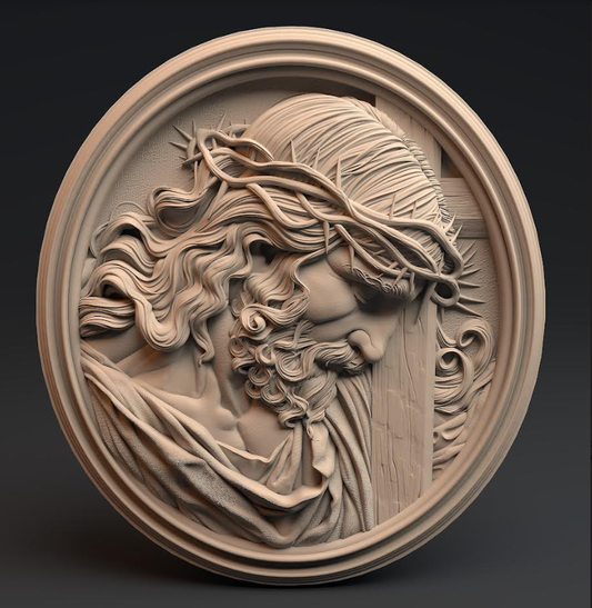 Jesus 3D CNC Router Files, 3d stl file, vectric,aspire,easel, cnc cut files, 2.5d files