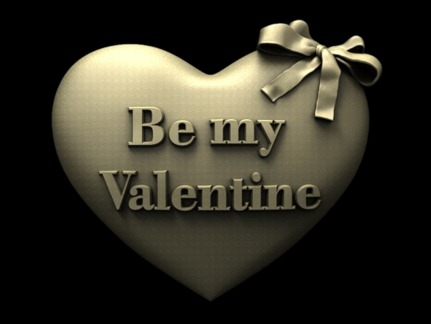 Be my Valentine heart 3d STL