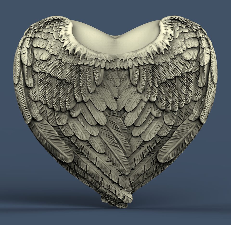 heart with full wings