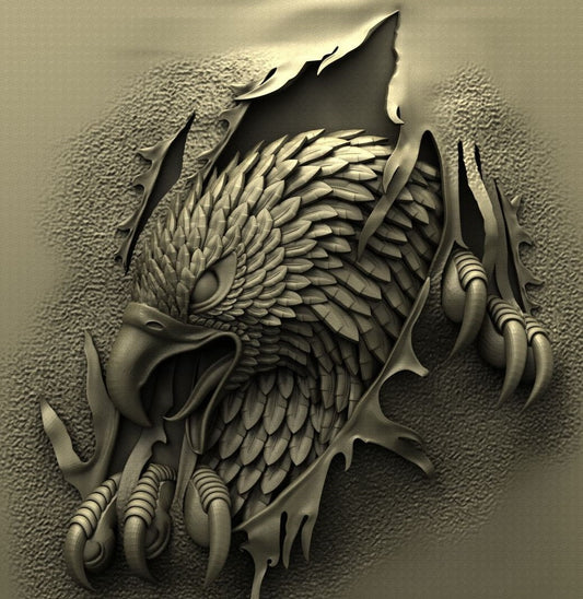 eaglerip,3D CNC Router Files, 3d stl file, vectric,aspire