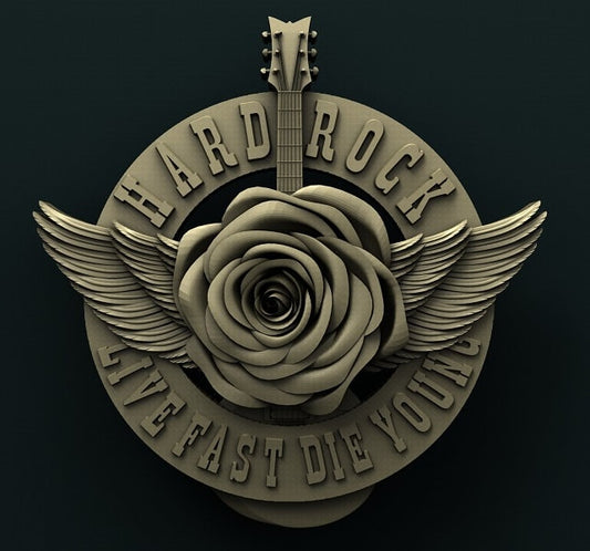 hard rock 3D CNC Router Files, 3d stl file, vectric,aspire,easel, cnc cut files, 2.5d files