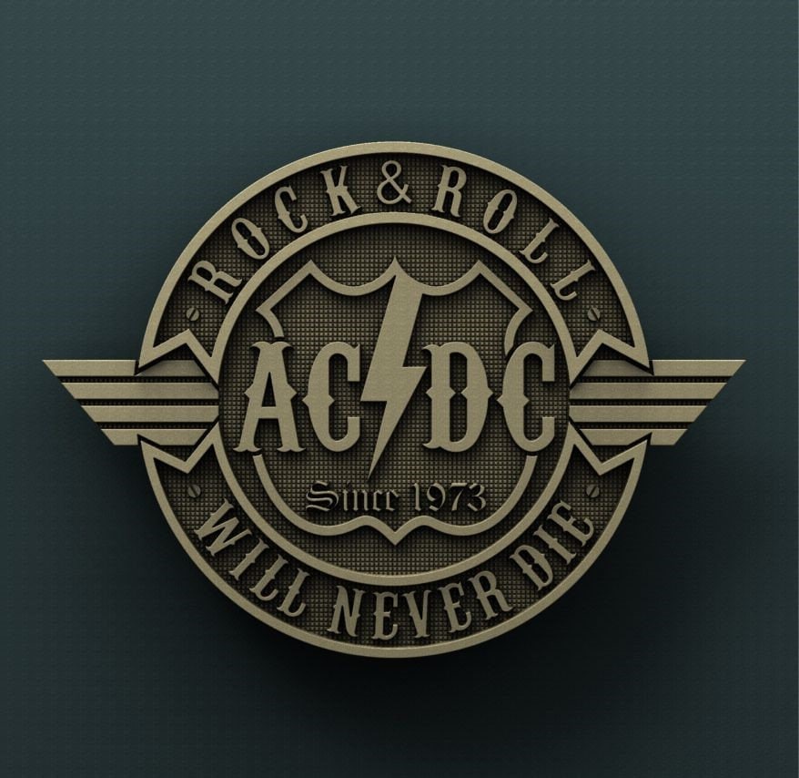 acdc,music,rock and roll,3D CNC Router Files, 3d stl file, vectric,aspire,easel, cnc cut files, 2.5d files