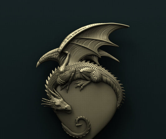 dragon 3D CNC Router Files, 3d stl file, vectric,aspire,easel, cnc cut files, 2.5d files