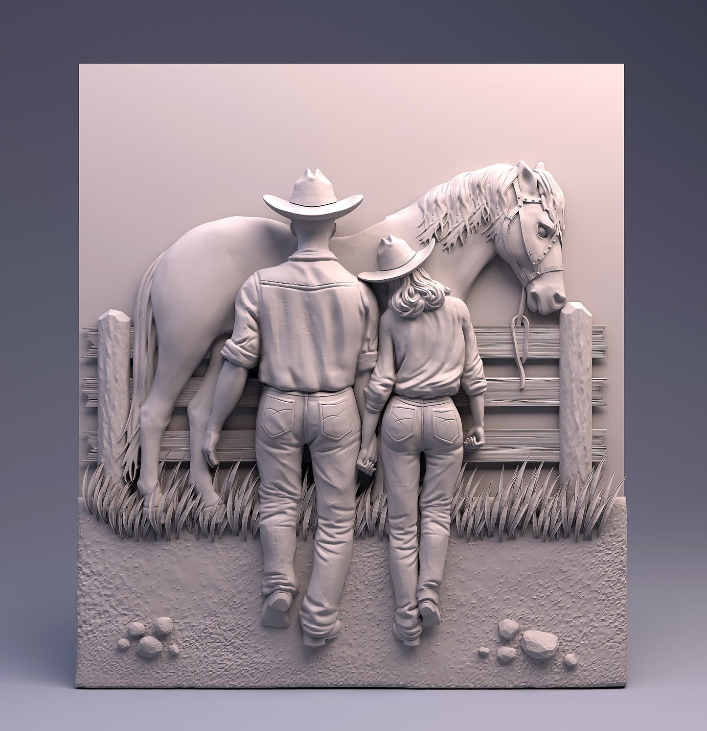 cowboy love,country,farmhouse, 3D CNC Router Files, 3d stl file, vectric,aspire,easel, cnc cut files, 2.5d files