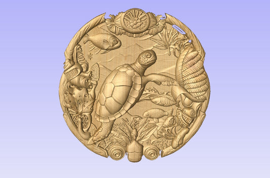 turtle,sea turtle,water,fantasy,3D CNC Router Files, 3d stl file, vectric,aspire,easel, cnc cut files, 2.5d files