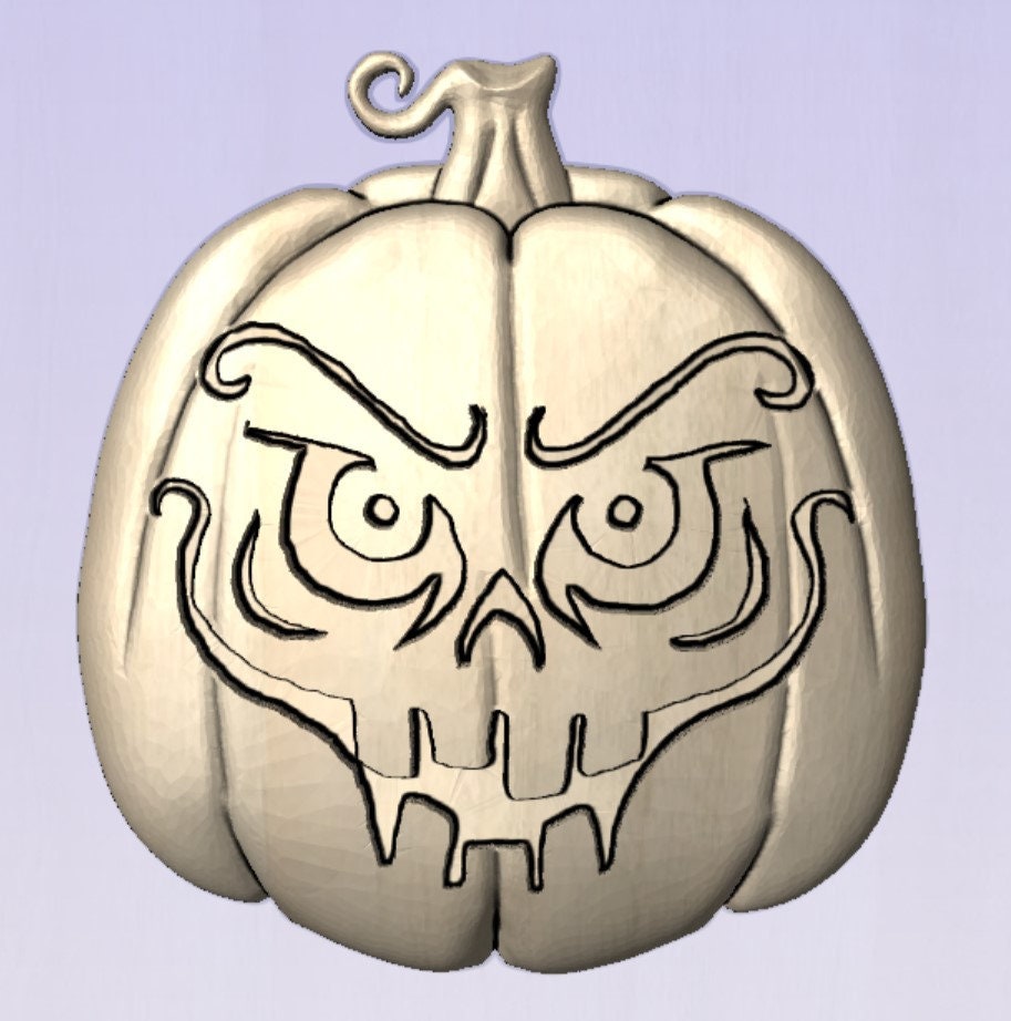 Halloween Pumpkins 6 file bundle 3d stl file