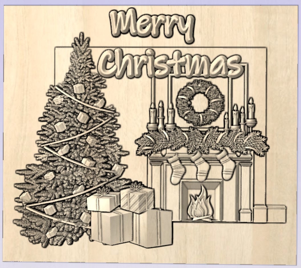 Christmas Sign,3d stl file