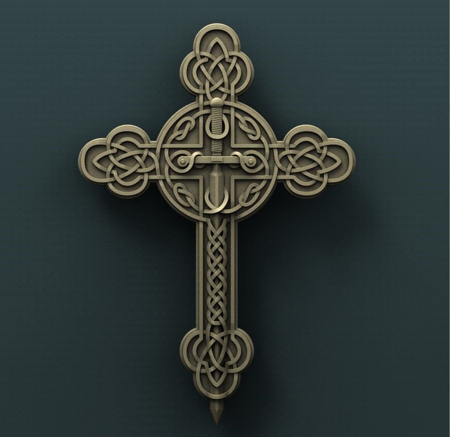 Ornate cross, religion, god, church, flower jesus,3D CNC Router Files, 3d stl file, vectric,aspire,easel, cnc cut files, 2.5d files