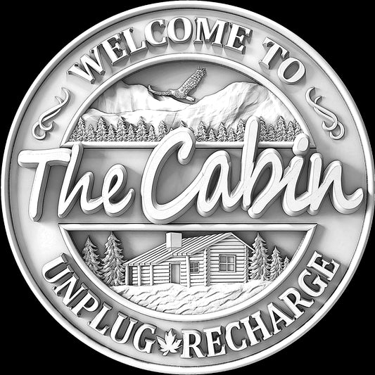 Cabin | Christmas | Laser Engrave File | 3D Illusion | PNG For Engraving | Glowforge | Design For Laser | PNG Burn | Digital File |