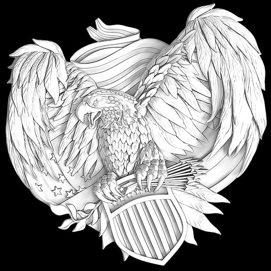 American Eagle | Laser Engrave File | 3D Illusion | PNG For Engraving | Glowforge | Design For Laser | PNG Burn | Digital File |