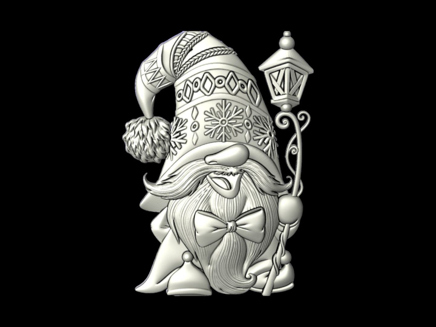 Christmas Gnome, Christmas 3D CNC Router Files, 3d stl file, vectric,aspire,easel, cnc cut files, 2.5d files