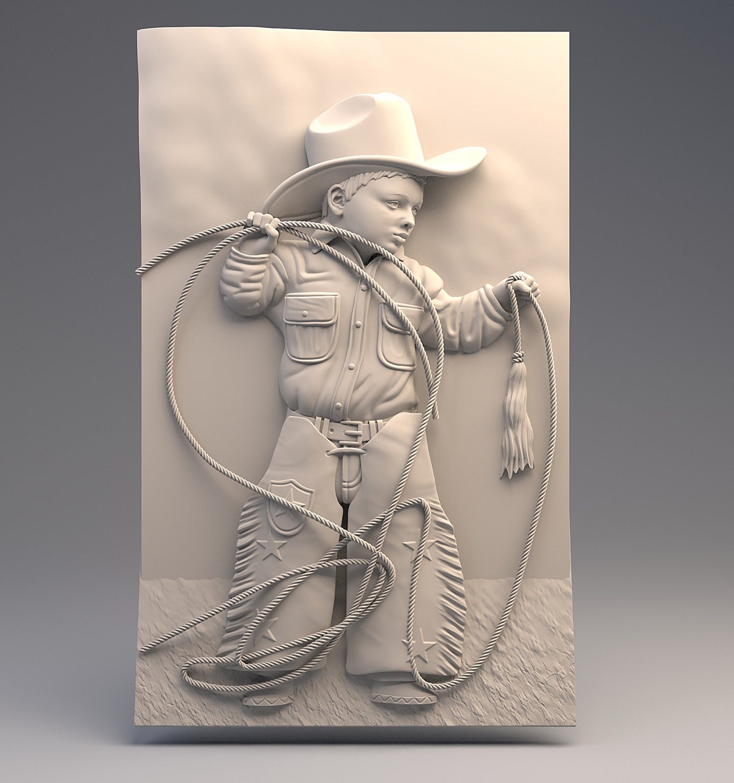 Little Cowboy,country,farmhouse, 3D CNC Router Files, 3d stl file, vectric,aspire,easel, cnc cut files, 2.5d files