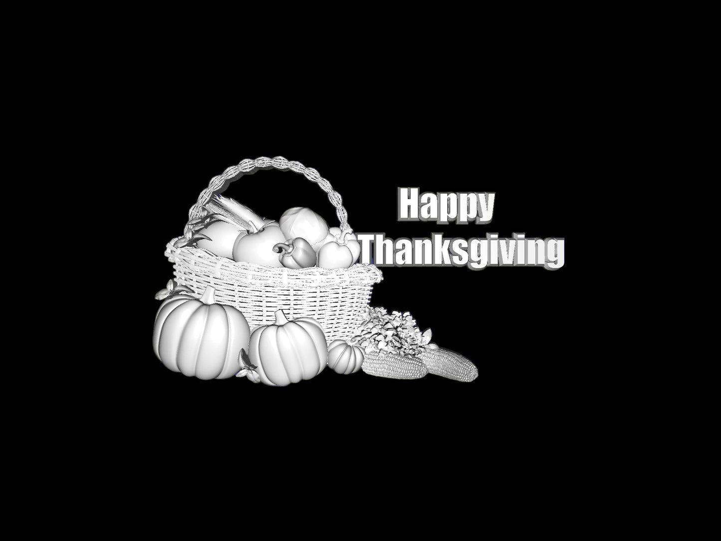 Happy thanksgiving,basket,holiday 3D CNC Router Files, 3d stl file, vectric,aspire,easel, cnc cut files, 2.5d files