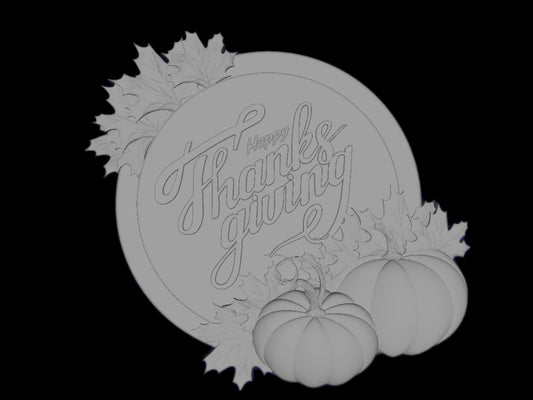 Happy thanksgiving,basket,holiday 3D CNC Router Files, 3d stl file, vectric,aspire,easel, cnc cut files, 2.5d files