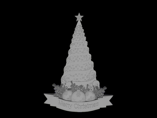 Christmas Tree 3D CNC Router Files, 3d stl file, vectric,aspire,easel, cnc cut files, 2.5d files