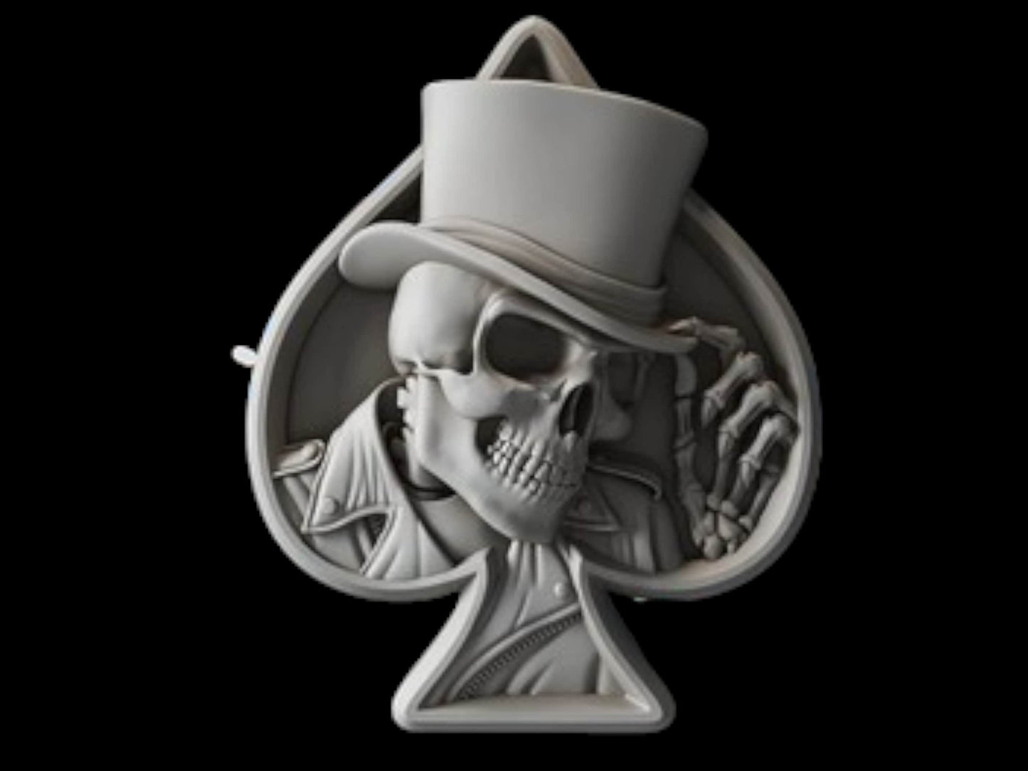 Top Hat skull,poker,gambler,game over,3D CNC Router Files, 3d stl file, vectric,aspire,easel, cnc cut files, 2.5d files