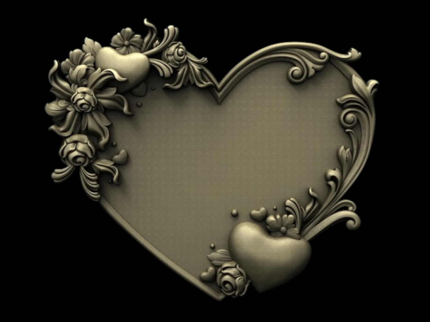 Valentine Heart 3D CNC Router Files, 3d stl file, vectric,aspire,easel, cnc cut files, 2.5d files