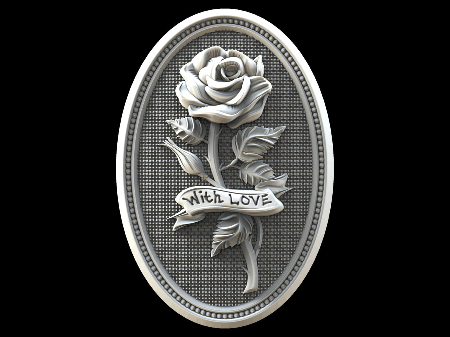 Rose with love,3D CNC Router Files, 3d stl file, vectric,aspire,easel, cnc cut files, 2.5d files