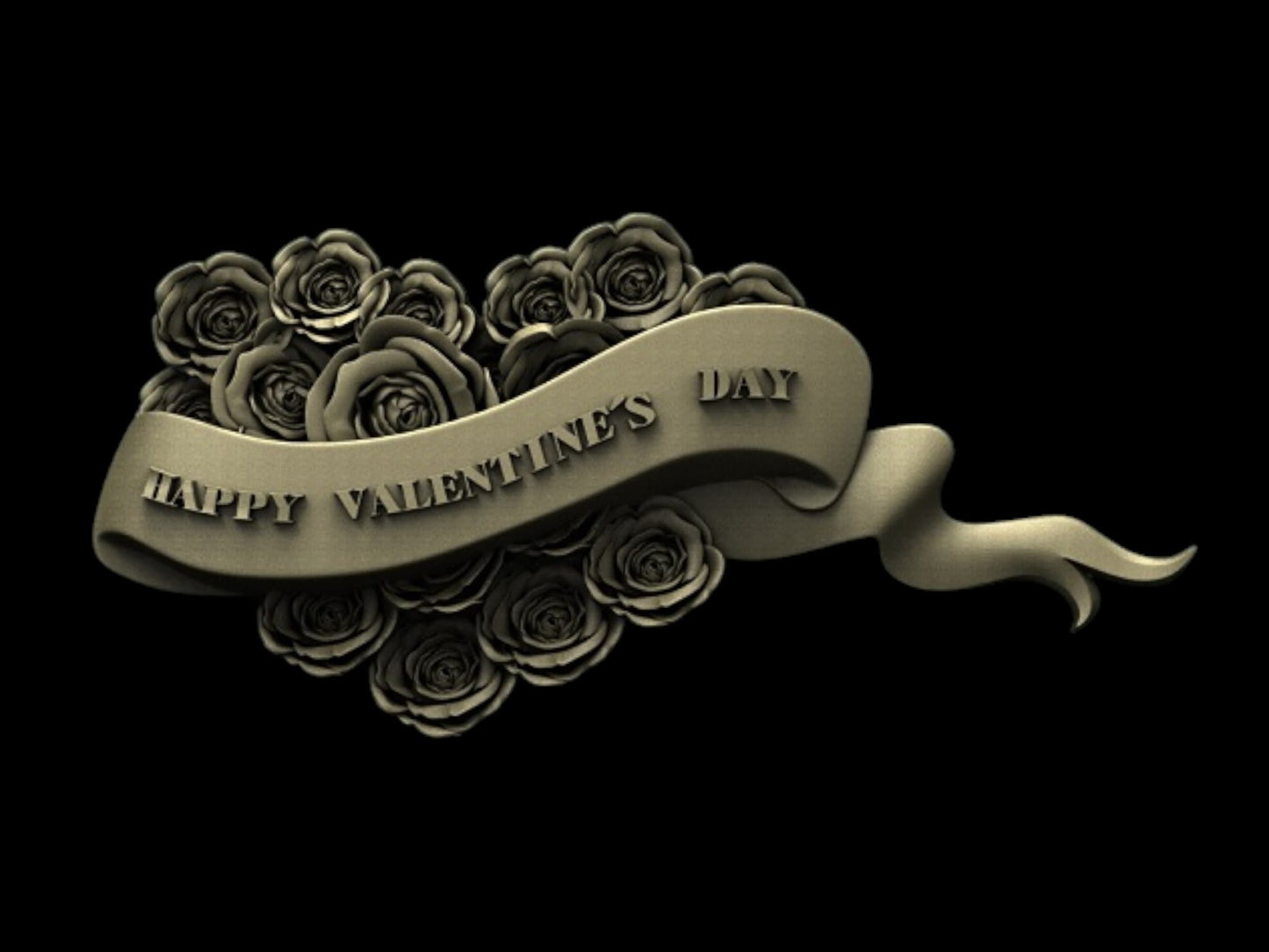 Valentine Roses 3D CNC Router Files, 3d stl file, vectric,aspire,easel, cnc cut files, 2.5d files